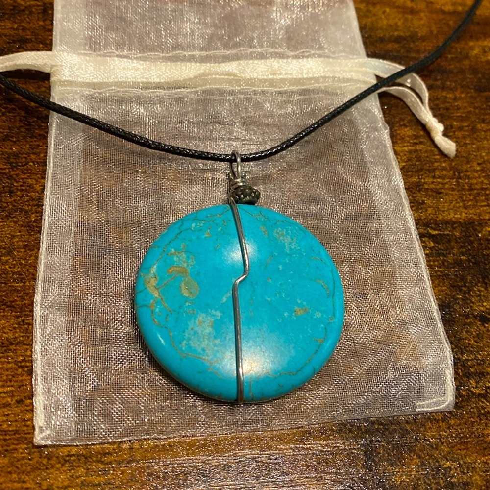 Mexican Turquoise pendant - Picture 2 of 7
